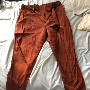 Paper bag style pants